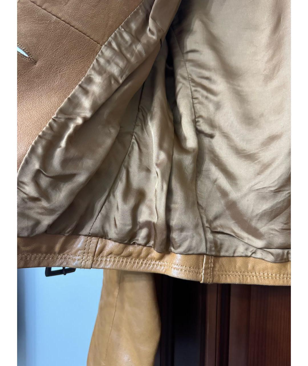 PATRIZIA PEPE Оранжевая кожаная куртка, фото 6