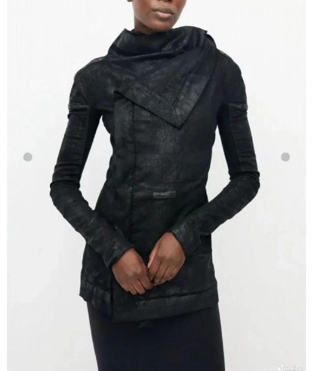 RICK OWENS Черная деним куртка, фото 7