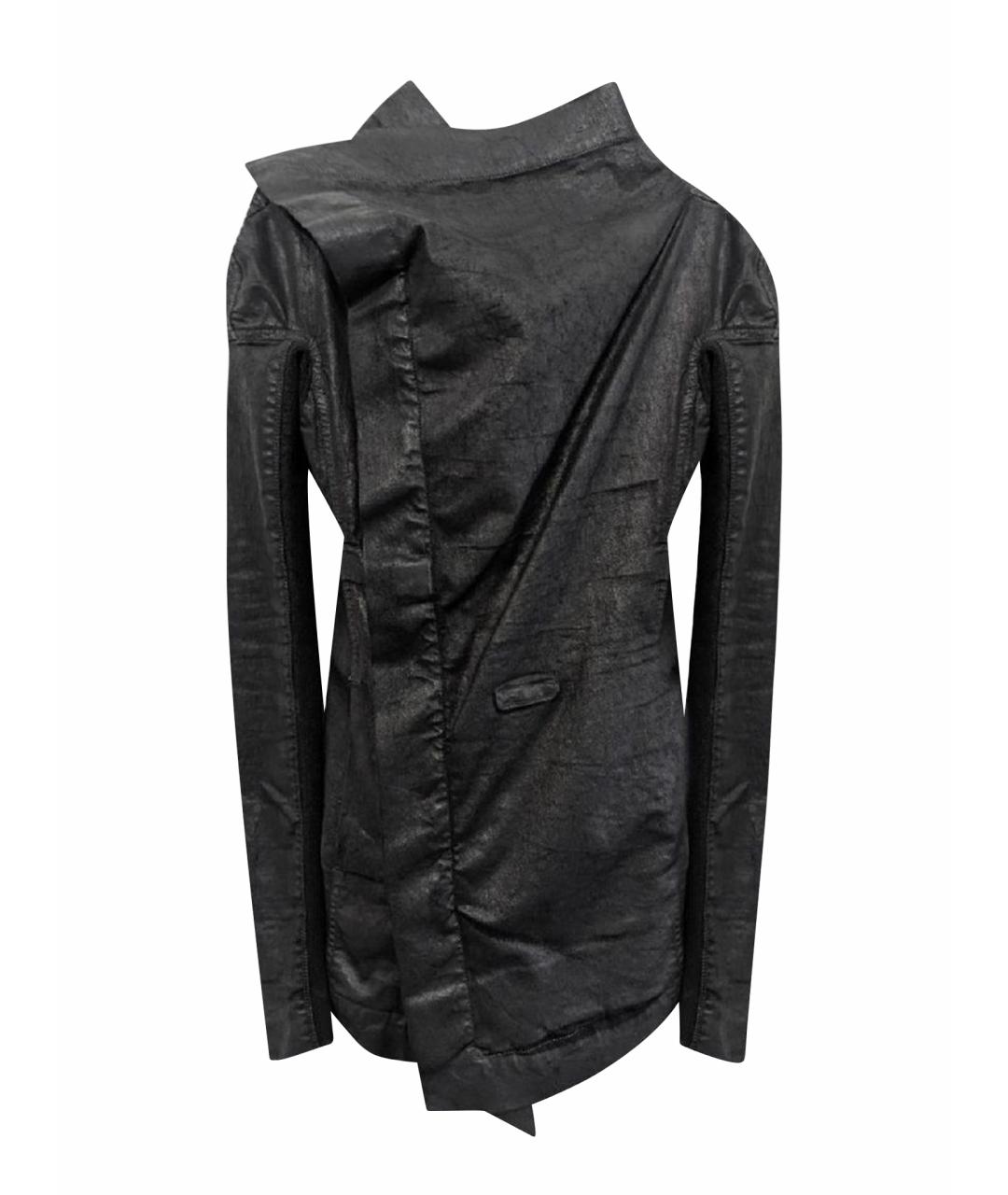 RICK OWENS Черная деним куртка, фото 1