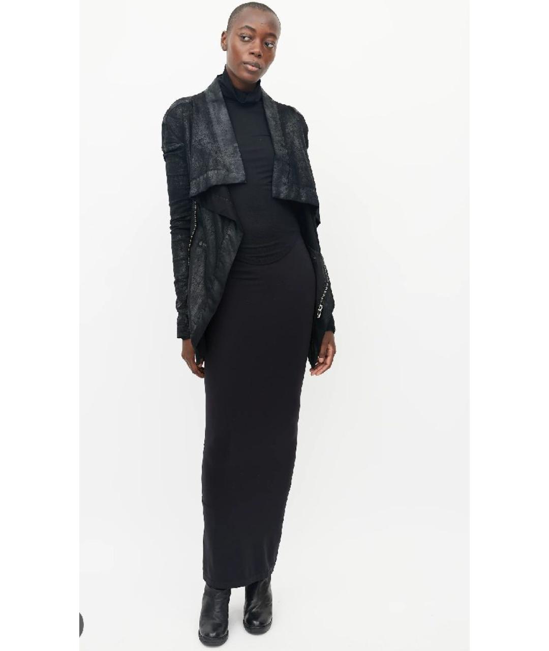 RICK OWENS Черная деним куртка, фото 5