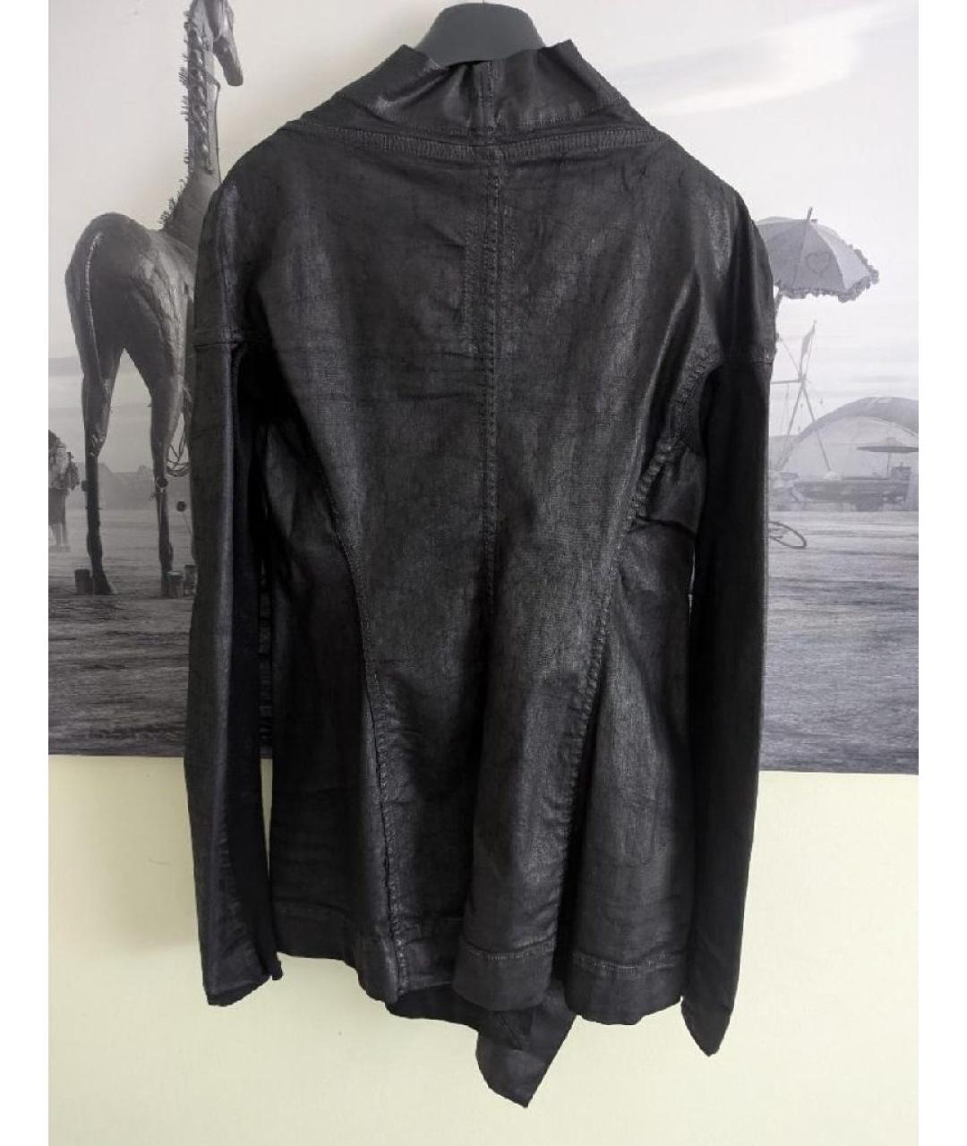 RICK OWENS Черная деним куртка, фото 2