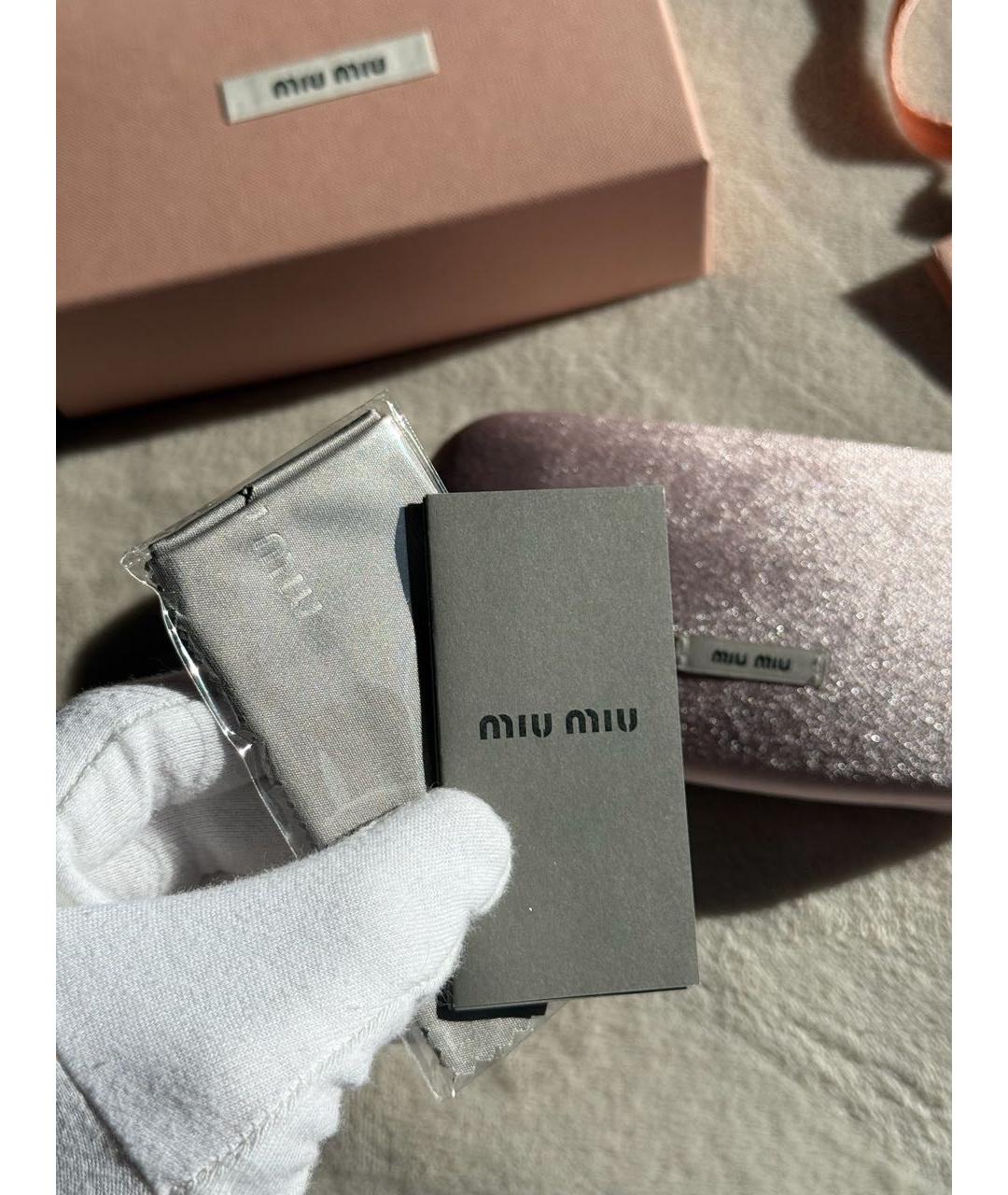 MIU MIU Коричневые пластиковые солнцезащитные очки, фото 6