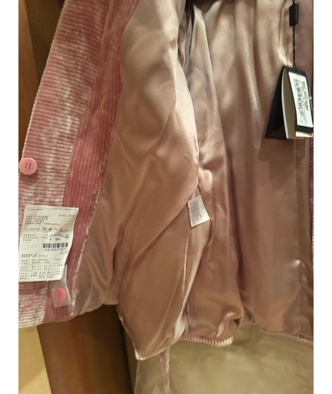 GIORGIO ARMANI Коралловый велюровый жакет/пиджак, фото 3