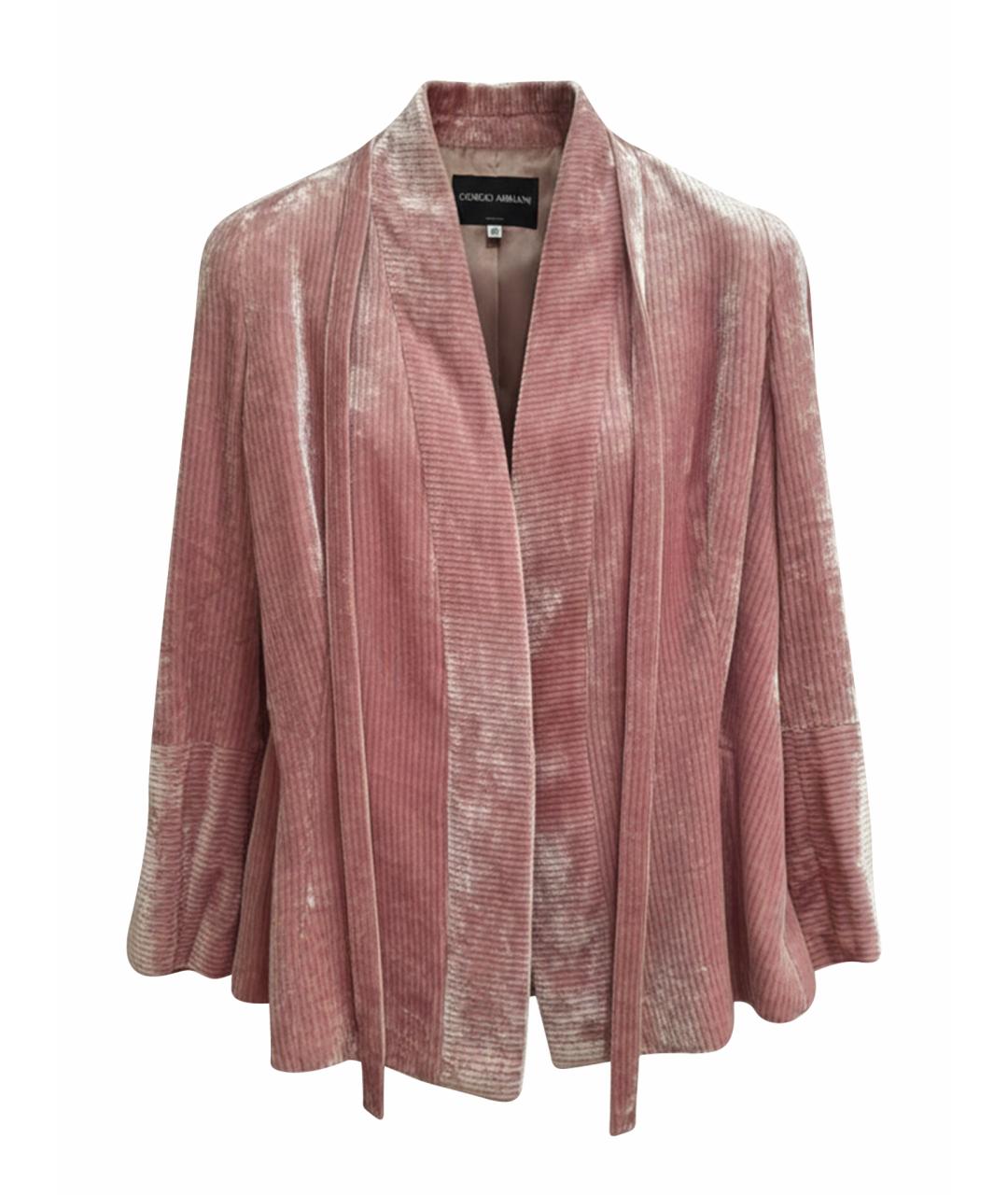 GIORGIO ARMANI Коралловый велюровый жакет/пиджак, фото 1