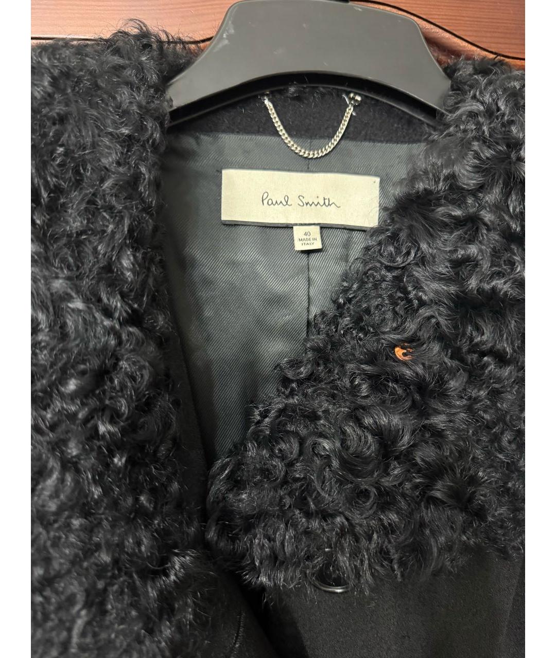 PAUL SMITH Черное кашемировое пальто, фото 2