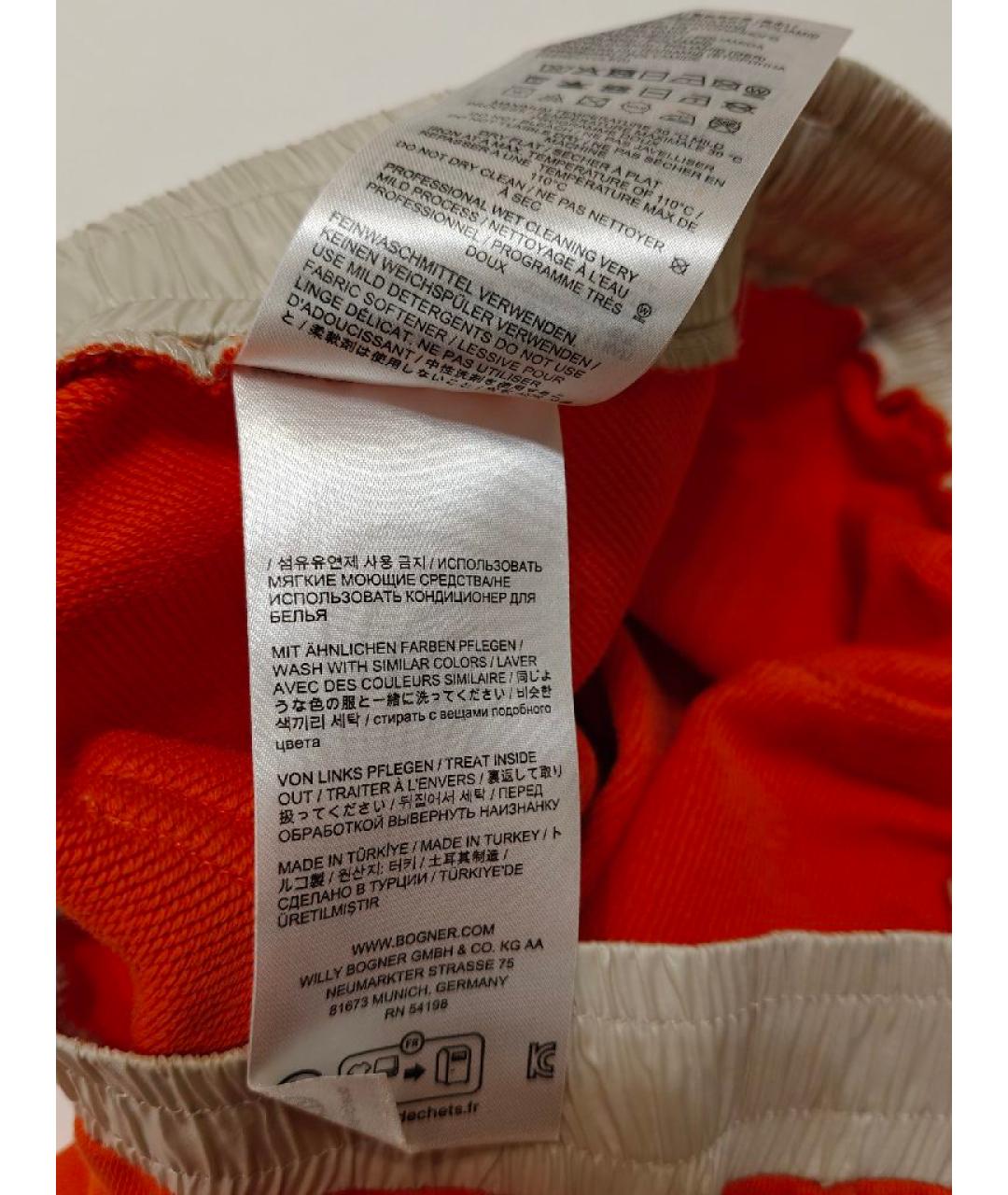 BOGNER Оранжевое хлопковые брюки и шорты, фото 7