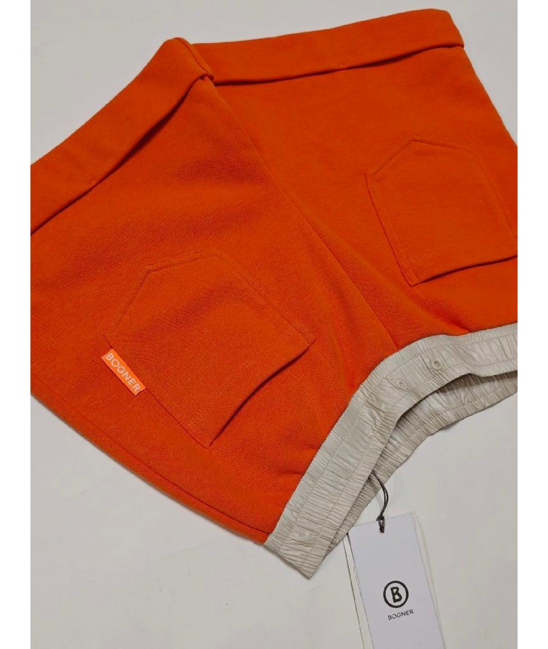 BOGNER Оранжевое хлопковые брюки и шорты, фото 3