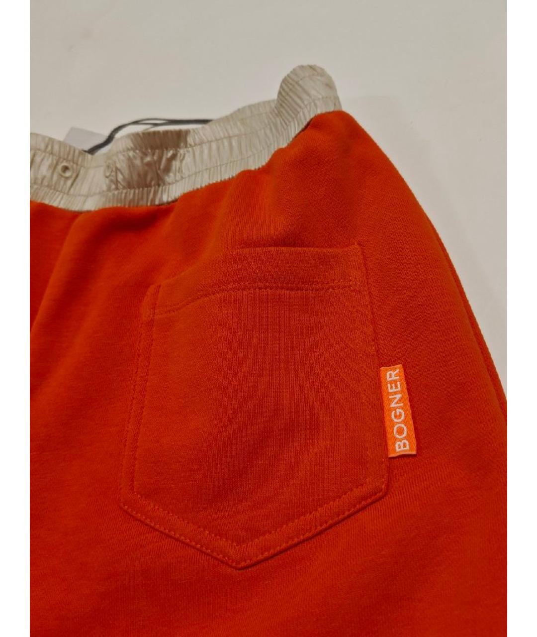BOGNER Оранжевое хлопковые брюки и шорты, фото 4