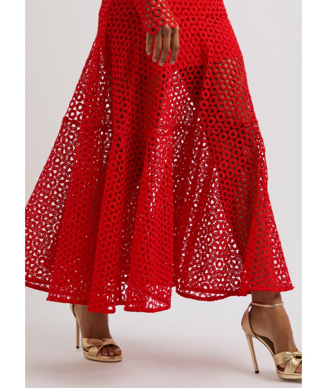 DAVID KOMA Красное полиэстеровое коктейльное платье, фото 7