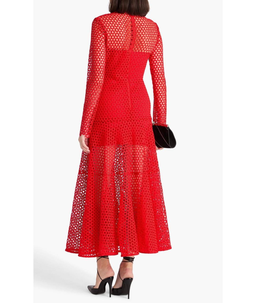 DAVID KOMA Красное полиэстеровое коктейльное платье, фото 3