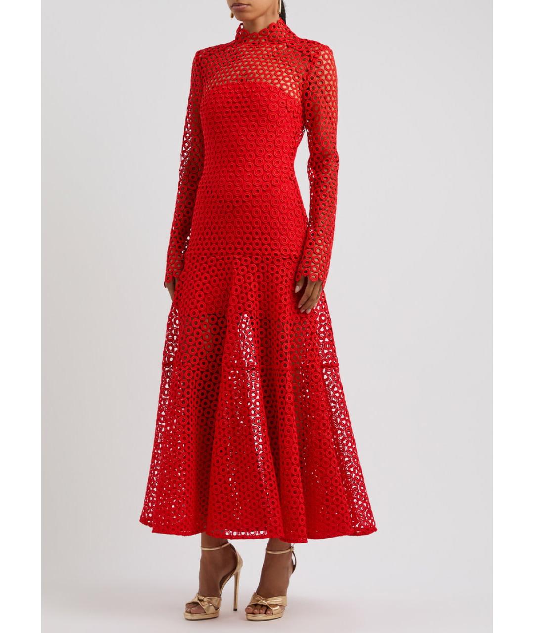 DAVID KOMA Красное полиэстеровое коктейльное платье, фото 5