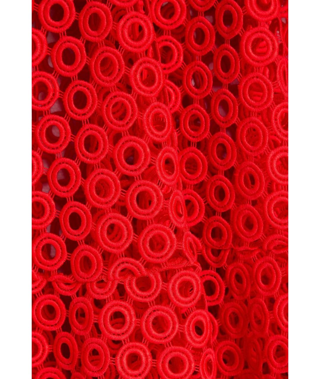 DAVID KOMA Красное полиэстеровое коктейльное платье, фото 8