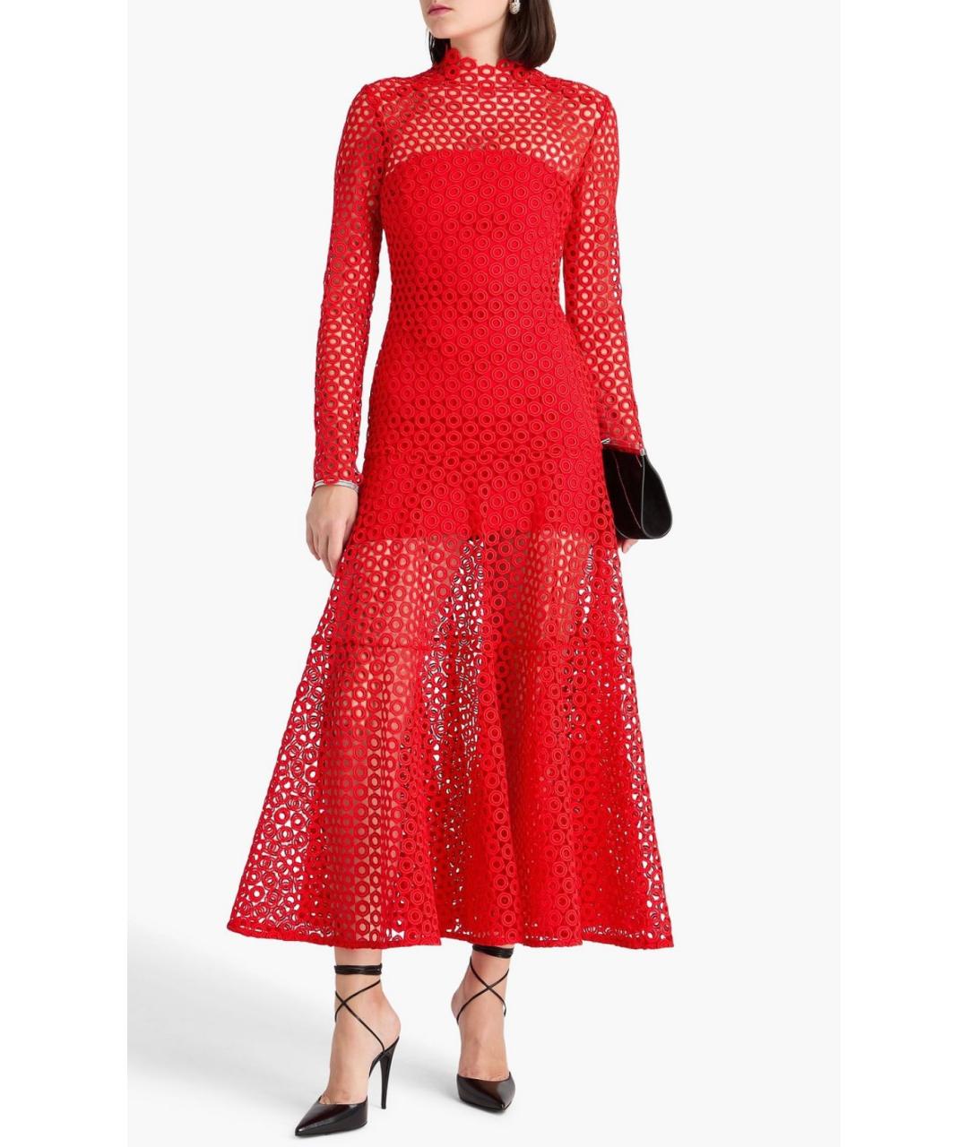 DAVID KOMA Красное полиэстеровое коктейльное платье, фото 2