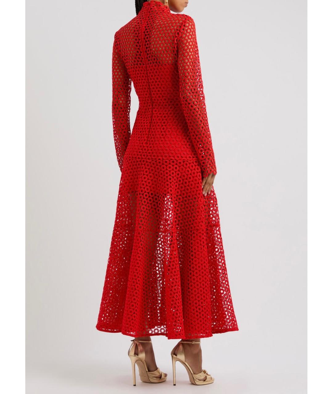 DAVID KOMA Красное полиэстеровое коктейльное платье, фото 6