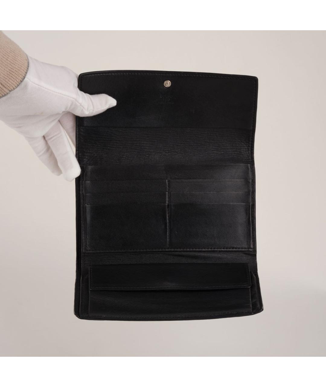 GOYARD Черный кожаный кошелек, фото 6