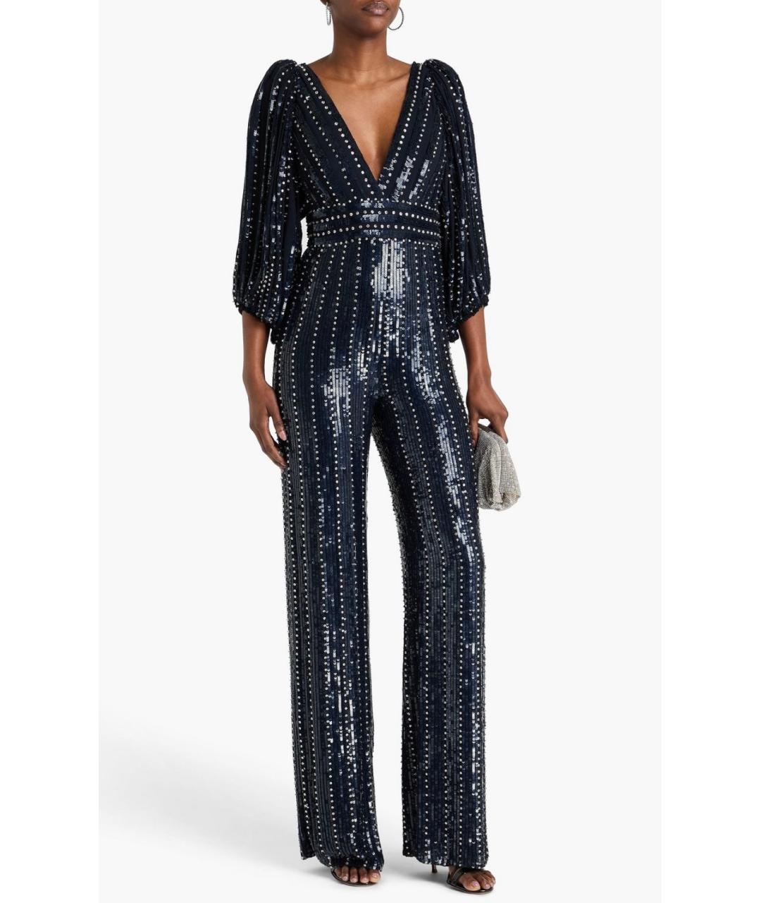 JENNY PACKHAM Темно-синий вискозный комбинезон, фото 2