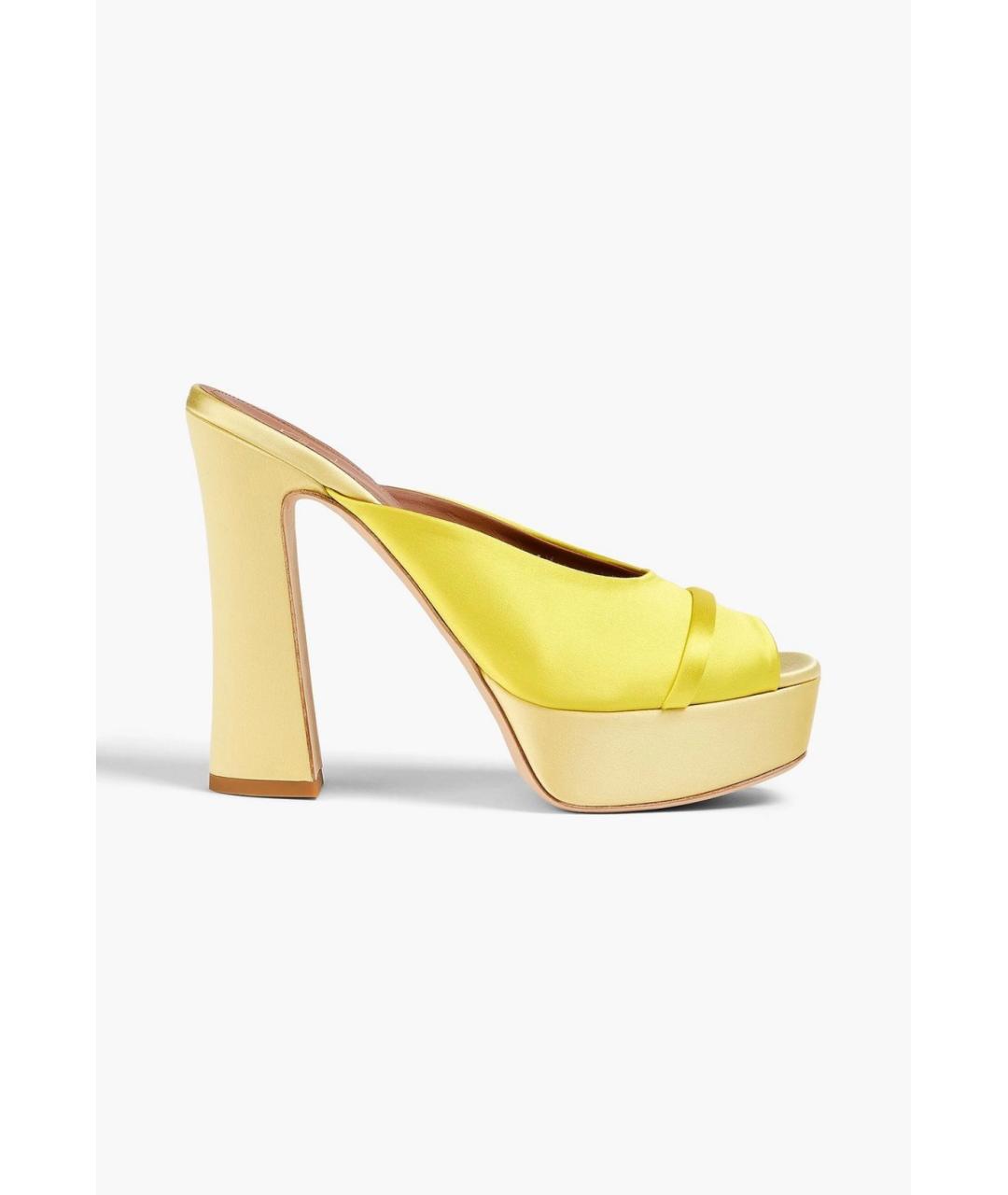 MALONE SOULIERS Желтые текстильные мюли, фото 5