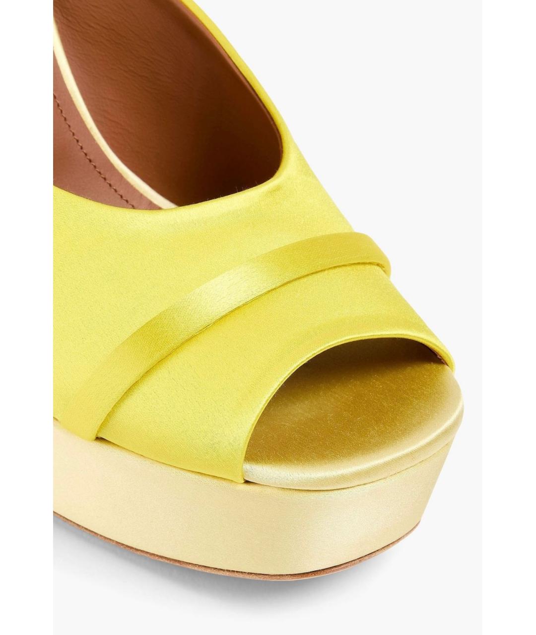 MALONE SOULIERS Желтые текстильные мюли, фото 3