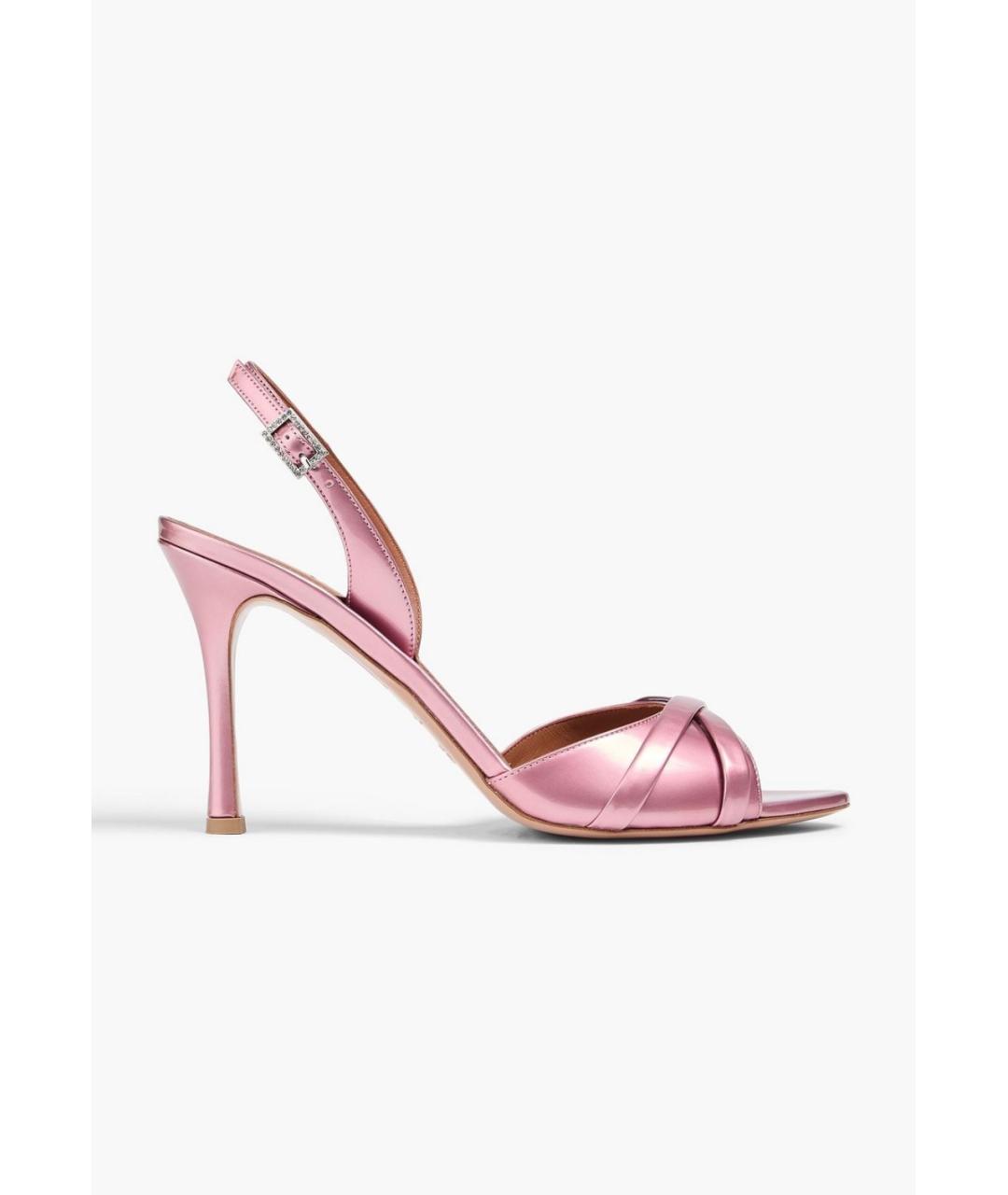 MALONE SOULIERS Розовые кожаные босоножки, фото 4