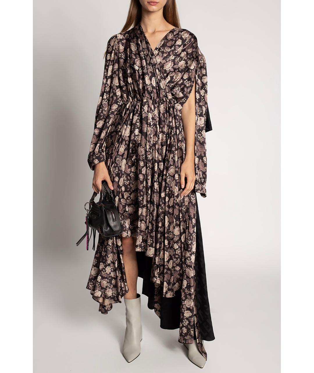BALENCIAGA Мульти полиэстеровое платье, фото 2