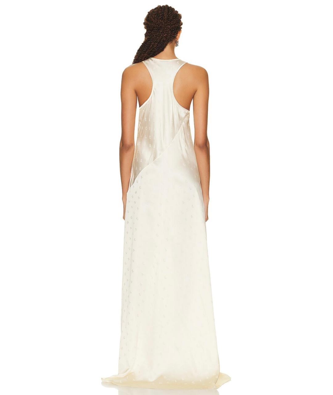 BALENCIAGA Бежевое вискозное повседневное платье, фото 7