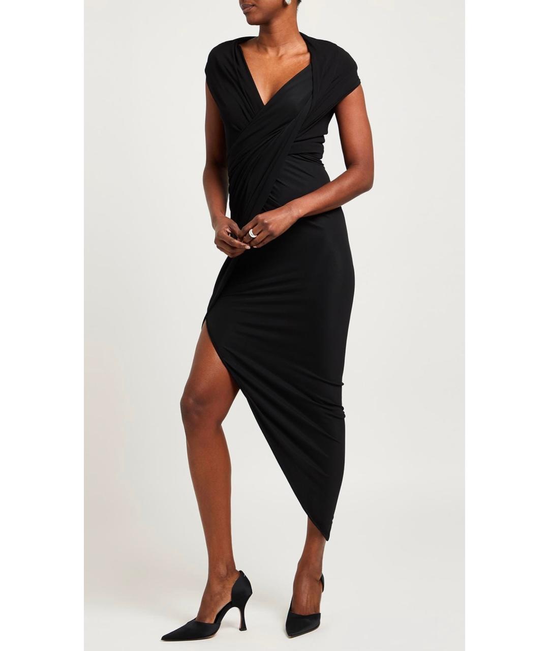 BALENCIAGA Черное вискозное коктейльное платье, фото 2