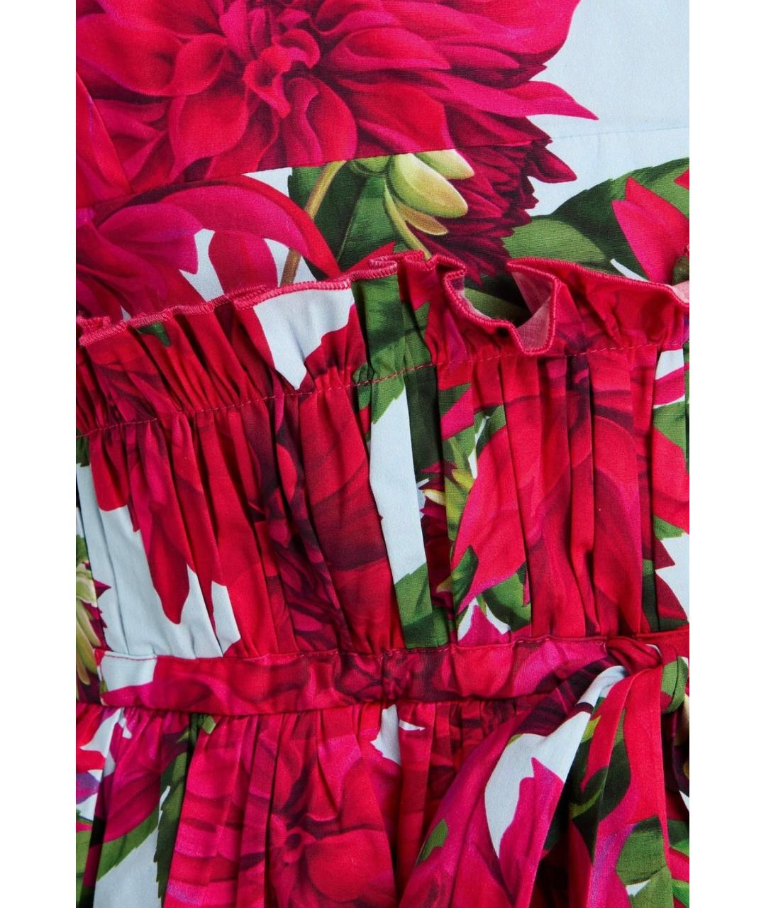 OSCAR DE LA RENTA Фуксия хлопко-эластановый сарафан, фото 4