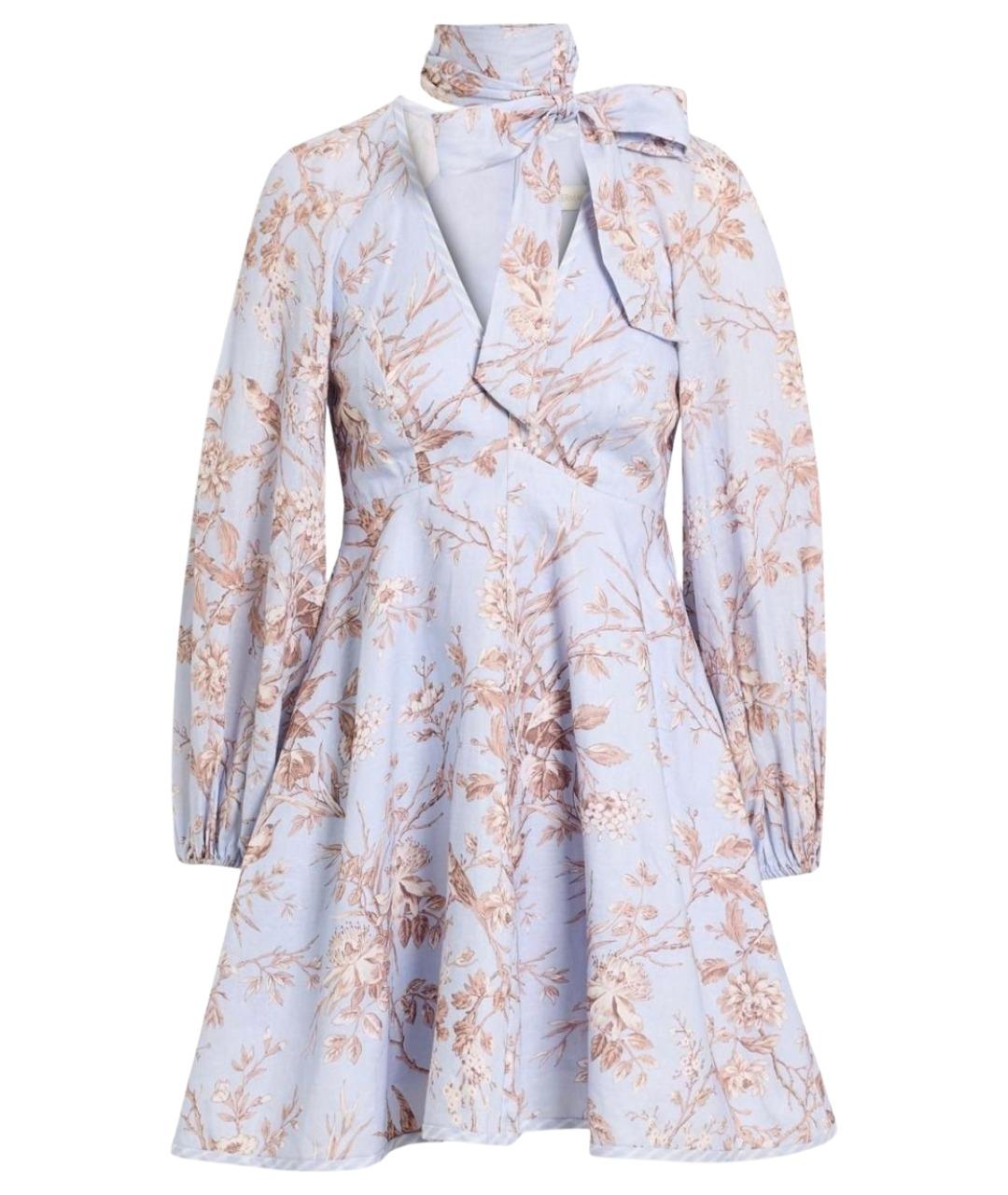 ZIMMERMANN Голубое льняное платье, фото 1