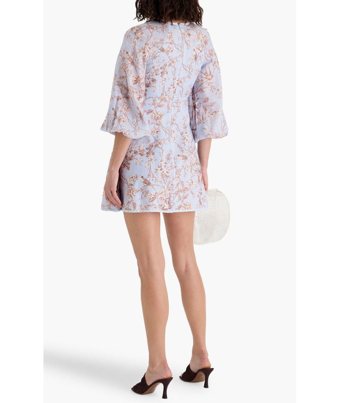 ZIMMERMANN Голубое льняное платье, фото 3