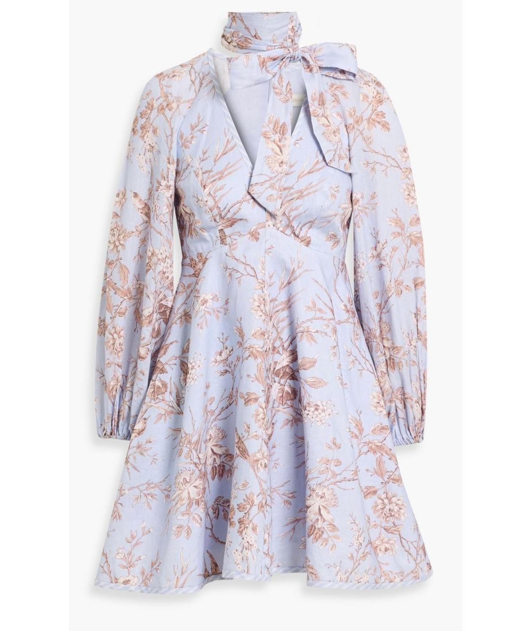 ZIMMERMANN Голубое льняное платье, фото 4