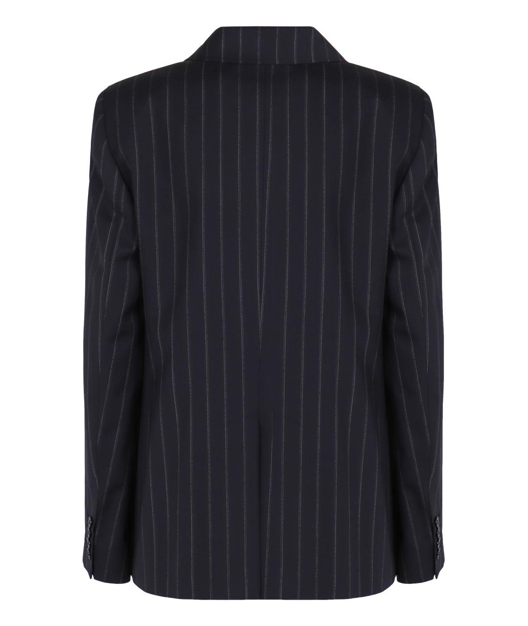 MAX MARA STUDIO Синий шерстяной жакет/пиджак, фото 2