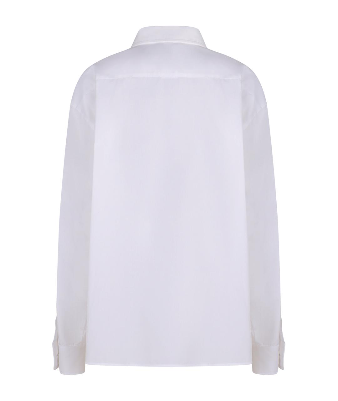 MAX MARA Белая хлопковая рубашка, фото 2