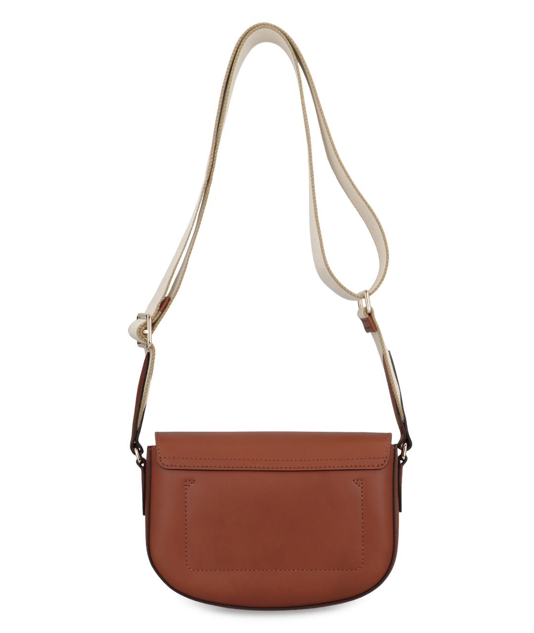 LONGCHAMP Коричневая кожаная сумка через плечо, фото 4