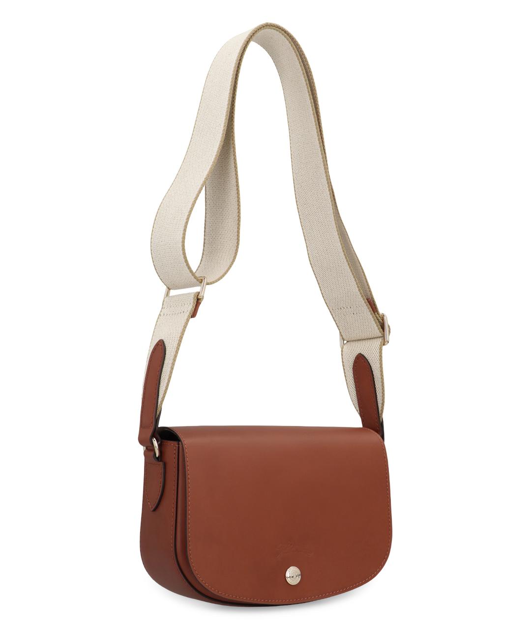 LONGCHAMP Коричневая кожаная сумка через плечо, фото 3