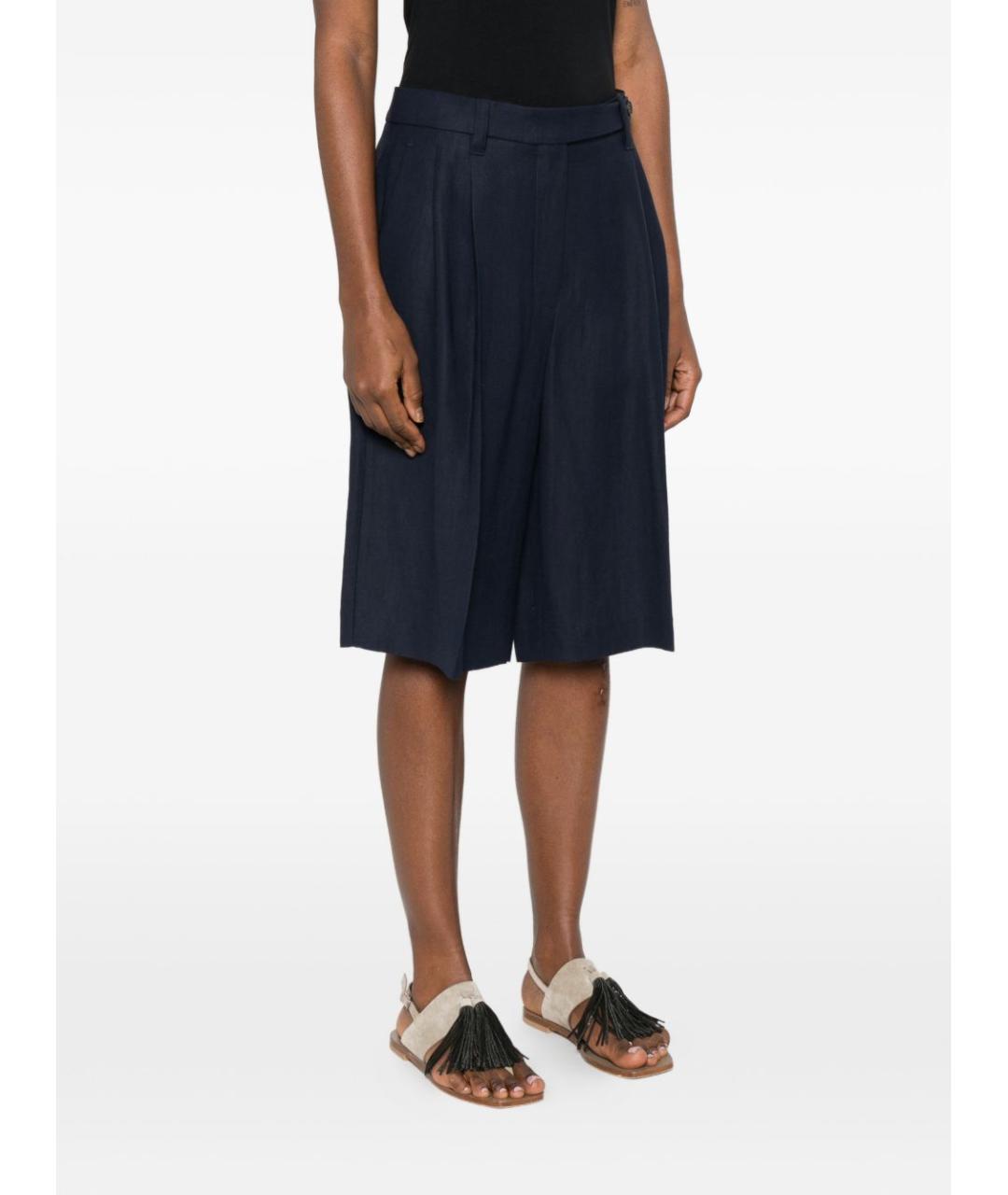 BRUNELLO CUCINELLI Синие льняные шорты, фото 2