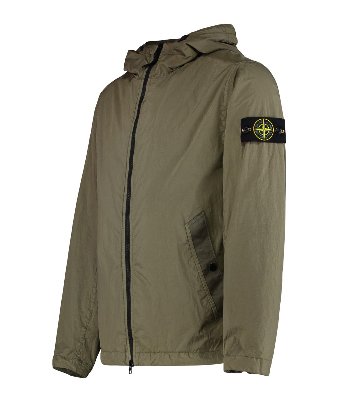 STONE ISLAND Зеленая полиамидовая куртка, фото 3