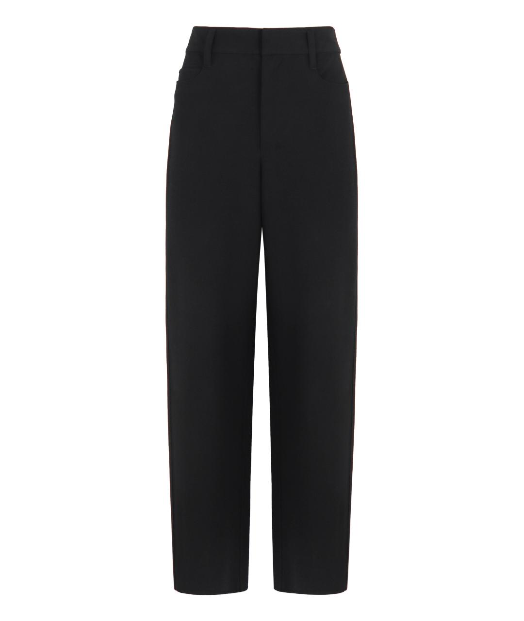 'S MAX MARA Черные шерстяные прямые брюки, фото 1