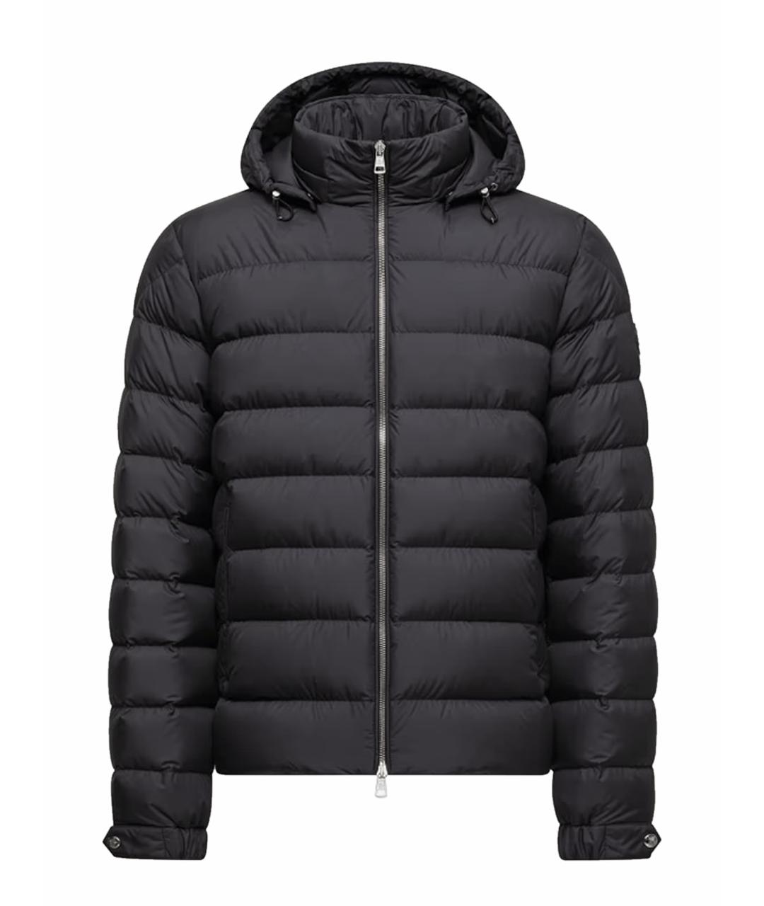 MONCLER Черный полиэстеровый пуховик, фото 1