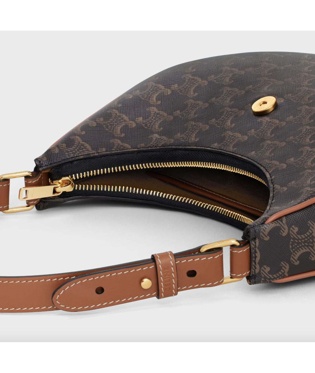 CELINE Коричневая сумка через плечо, фото 4