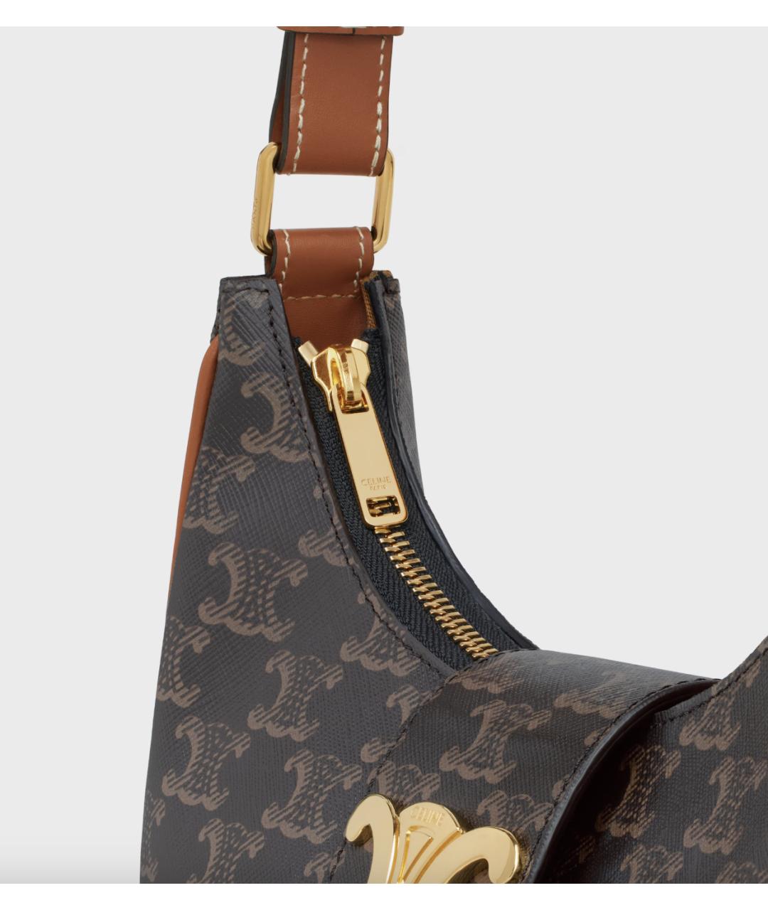 CELINE Коричневая сумка через плечо, фото 5