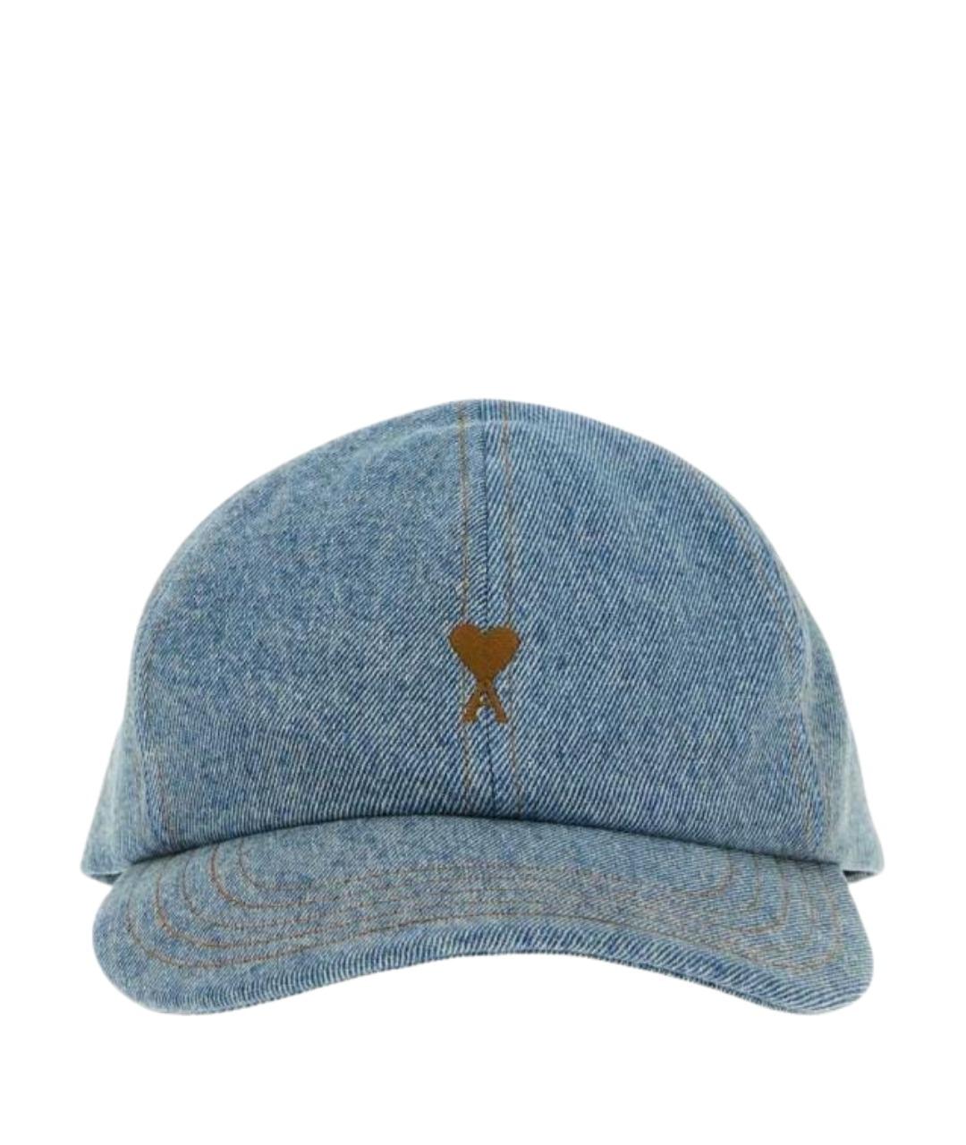 Ami Paris Голубая хлопковая кепка/бейсболка, фото 1