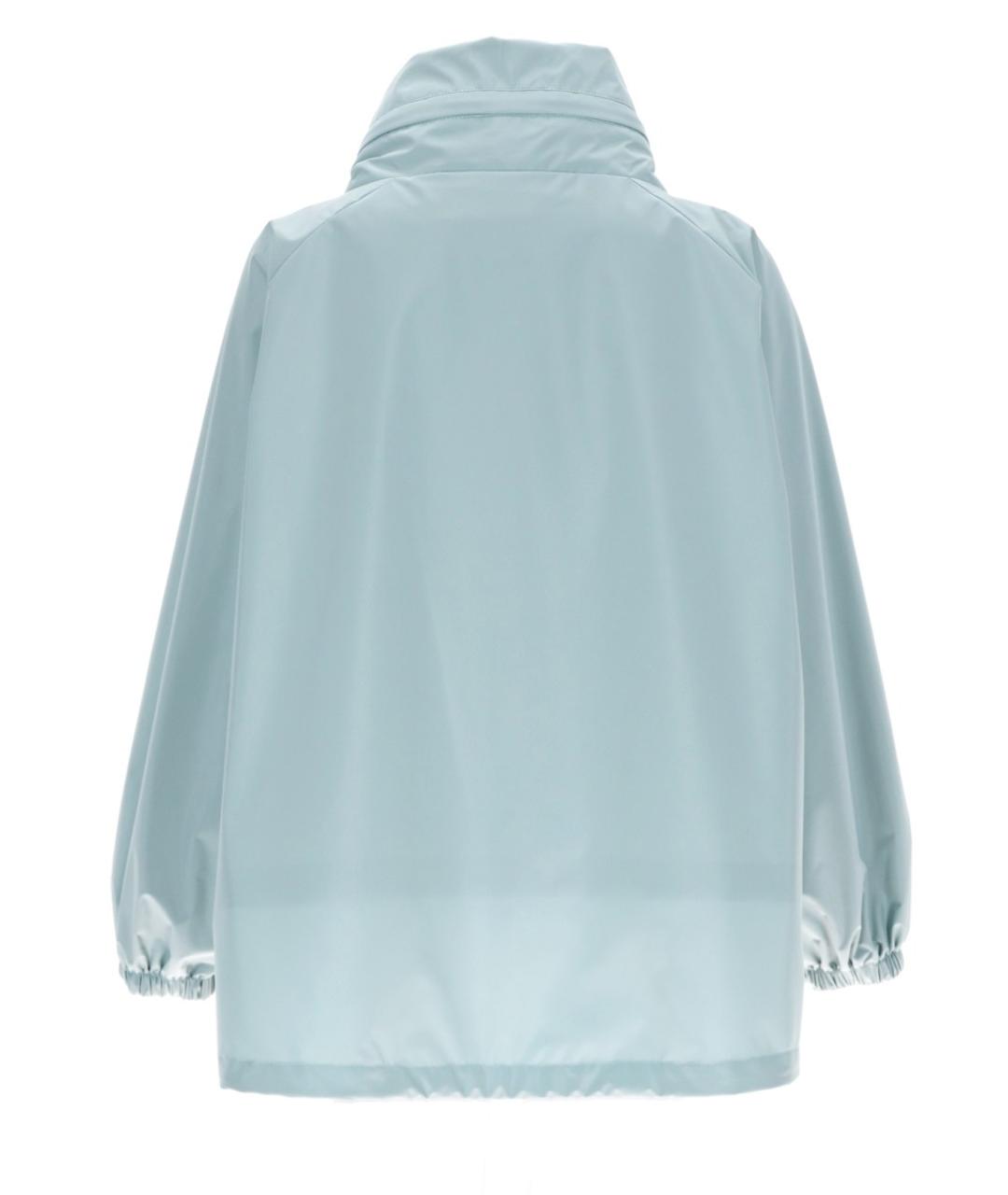 MOORER Голубой полиэстеровый тренч/плащ, фото 3