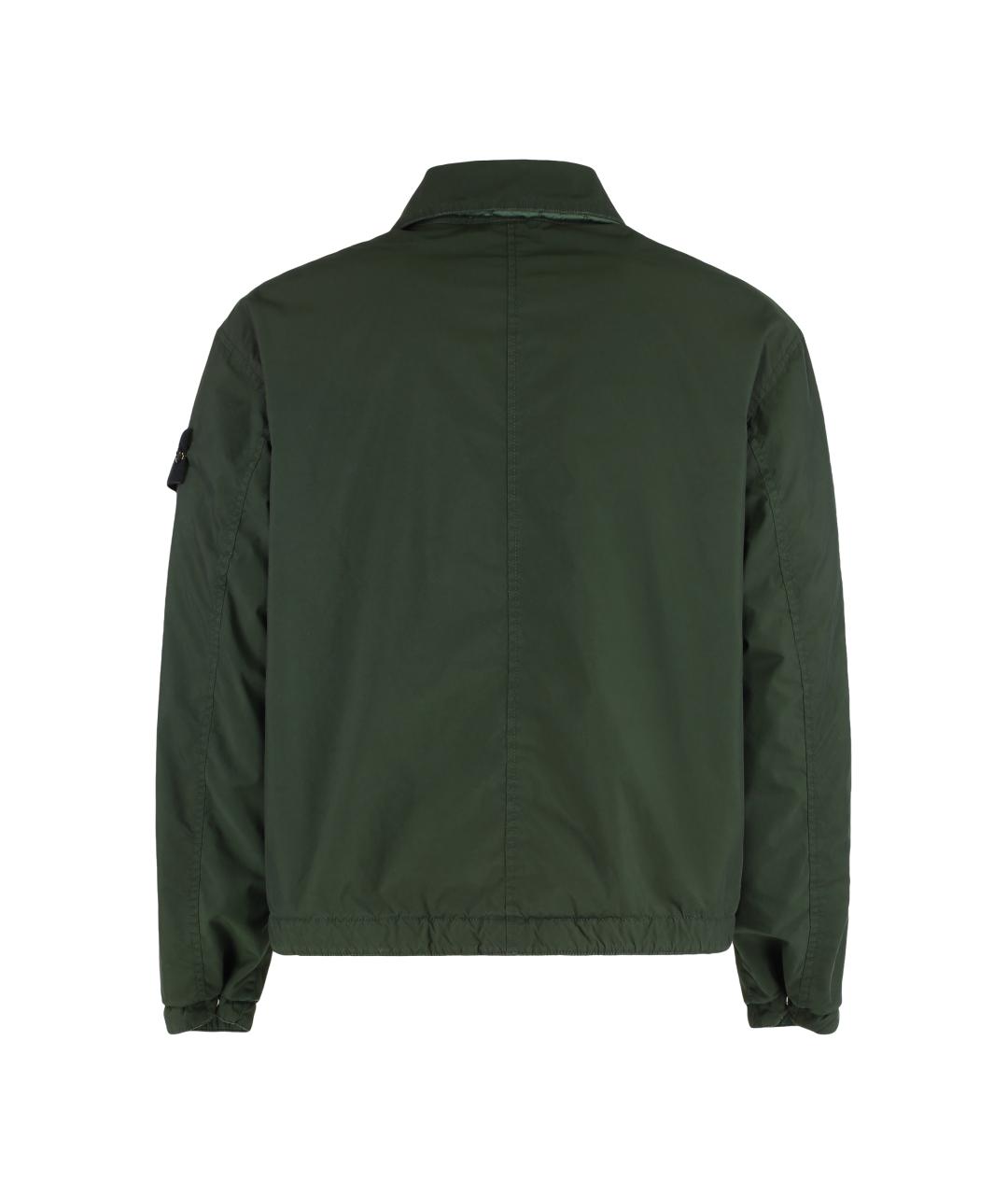 STONE ISLAND Зеленая полиэстеровая куртка, фото 2