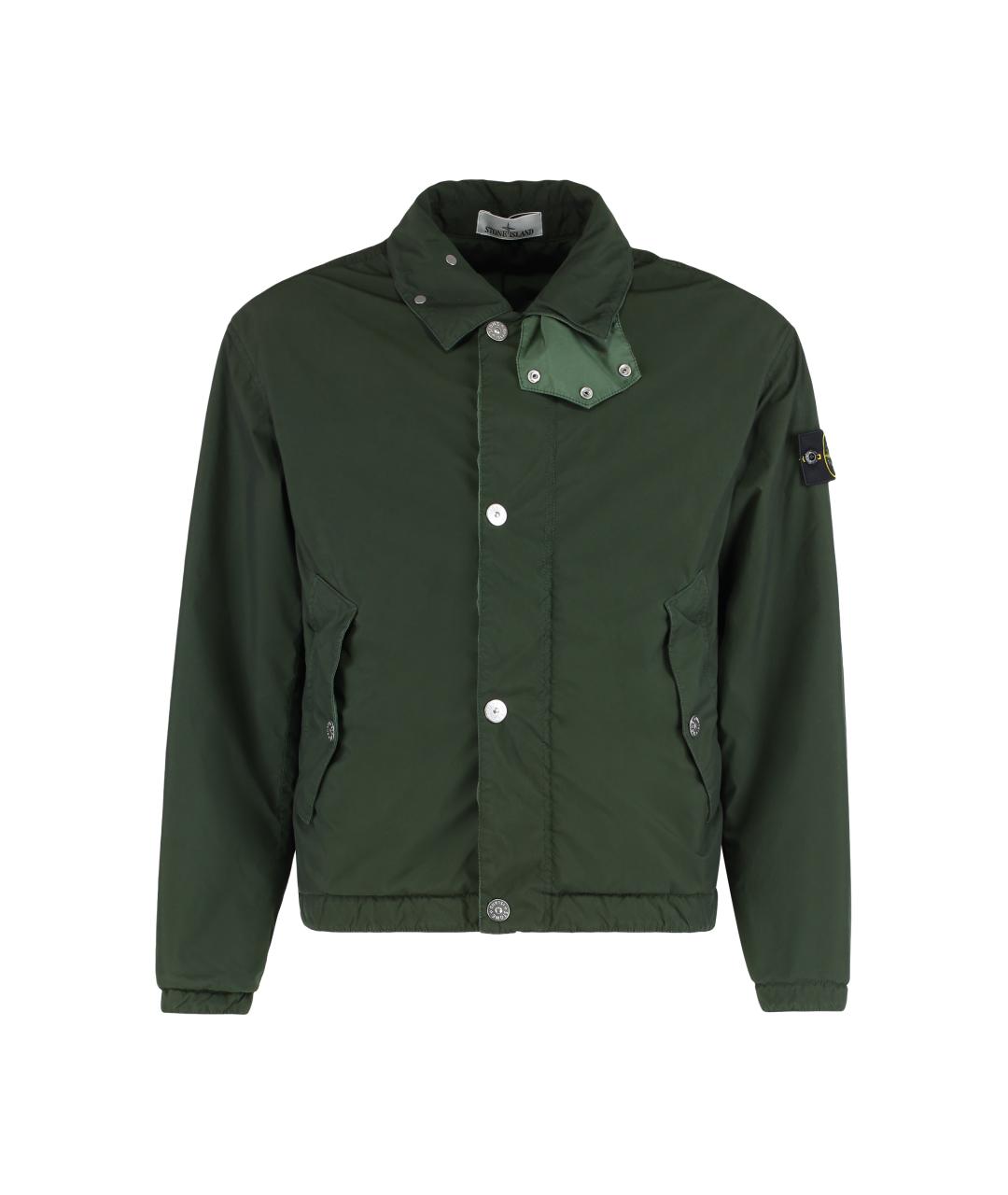 STONE ISLAND Зеленая полиэстеровая куртка, фото 1