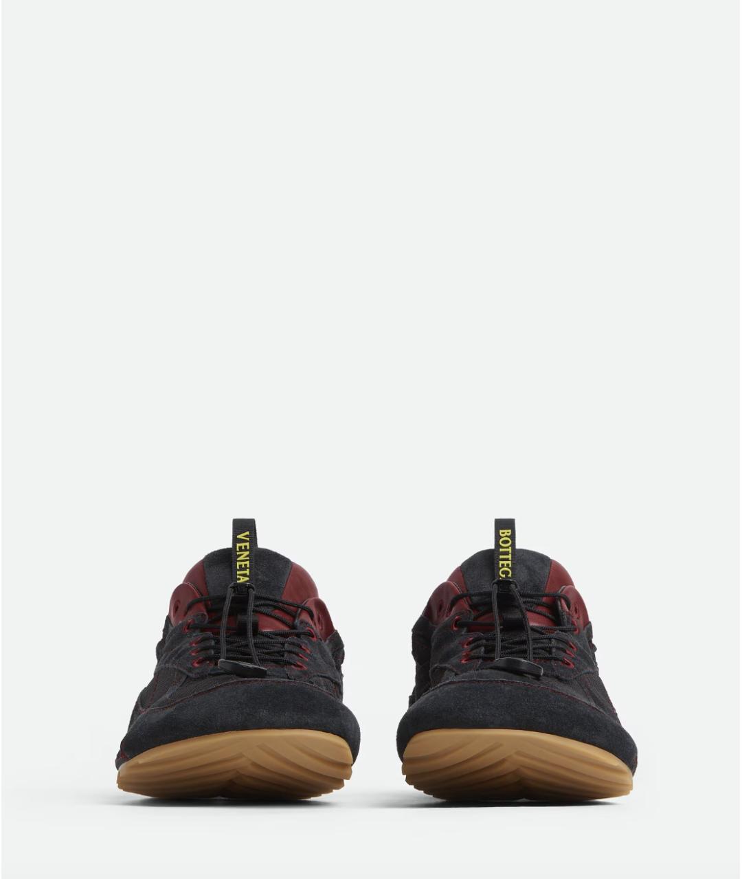 BOTTEGA VENETA Черные замшевые низкие кроссовки / кеды, фото 3