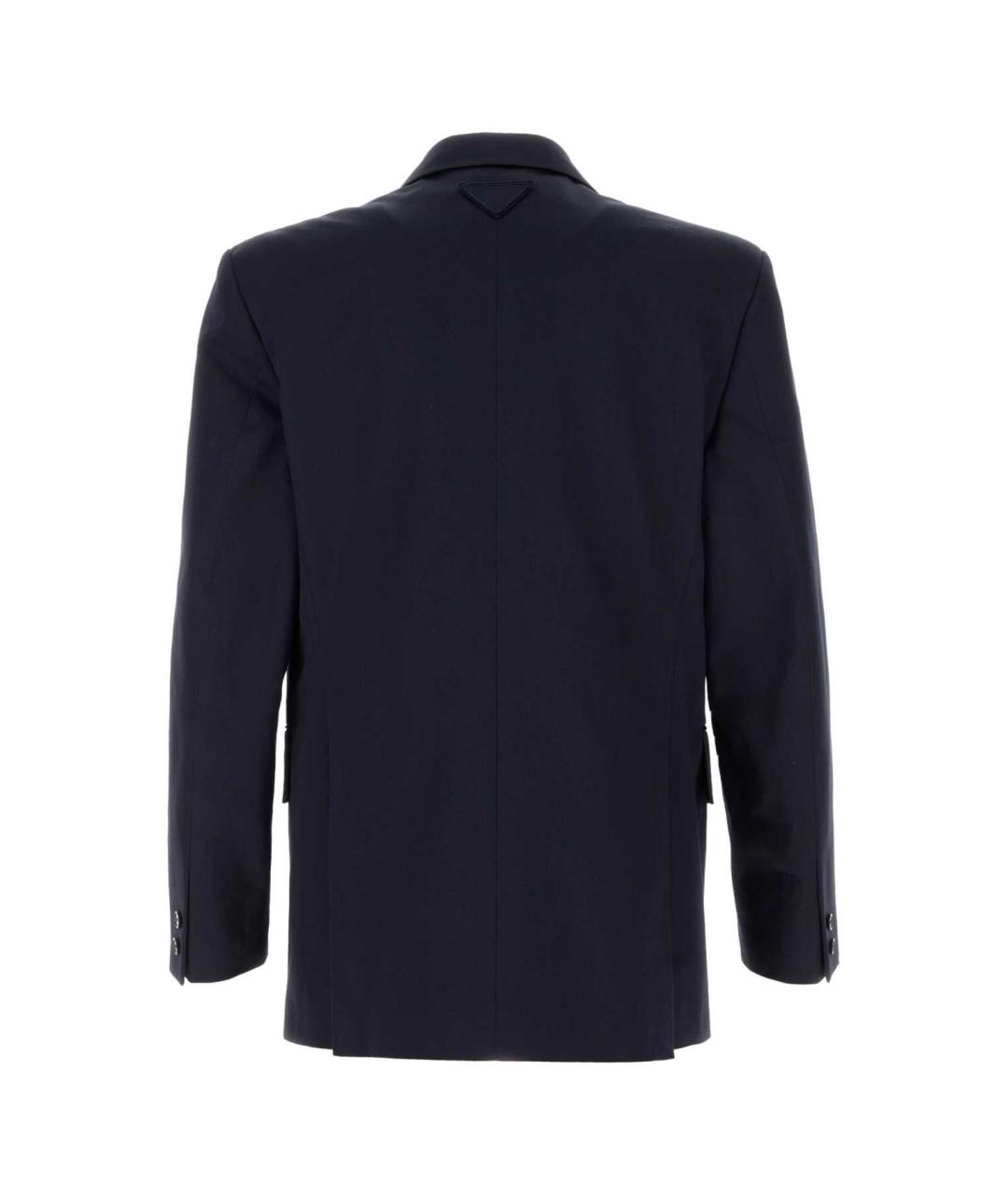 PRADA Темно-синий хлопковый пиджак, фото 2