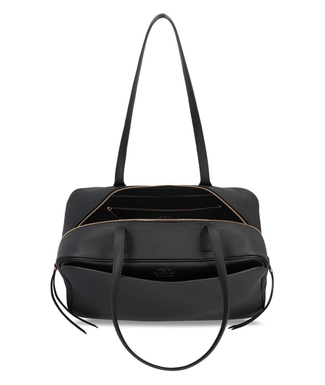 BALENCIAGA Черная кожаная сумка через плечо, фото 5