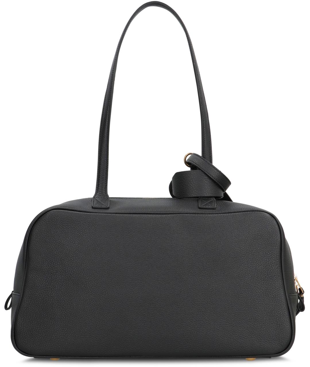 BALENCIAGA Черная кожаная сумка через плечо, фото 4