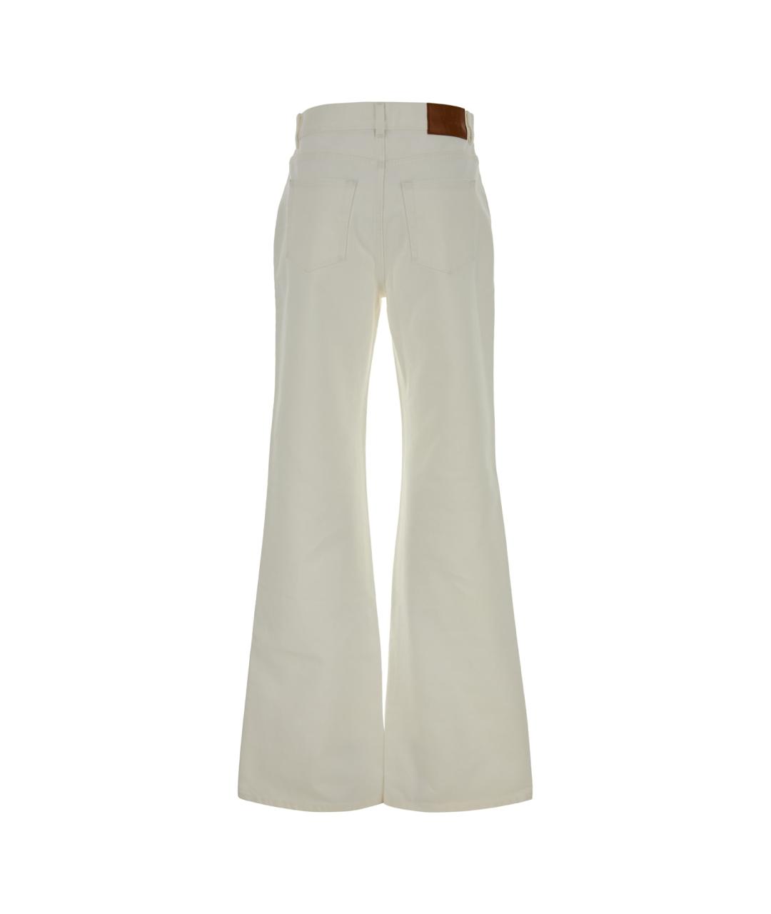 CHLOE Белые хлопковые джинсы клеш, фото 2