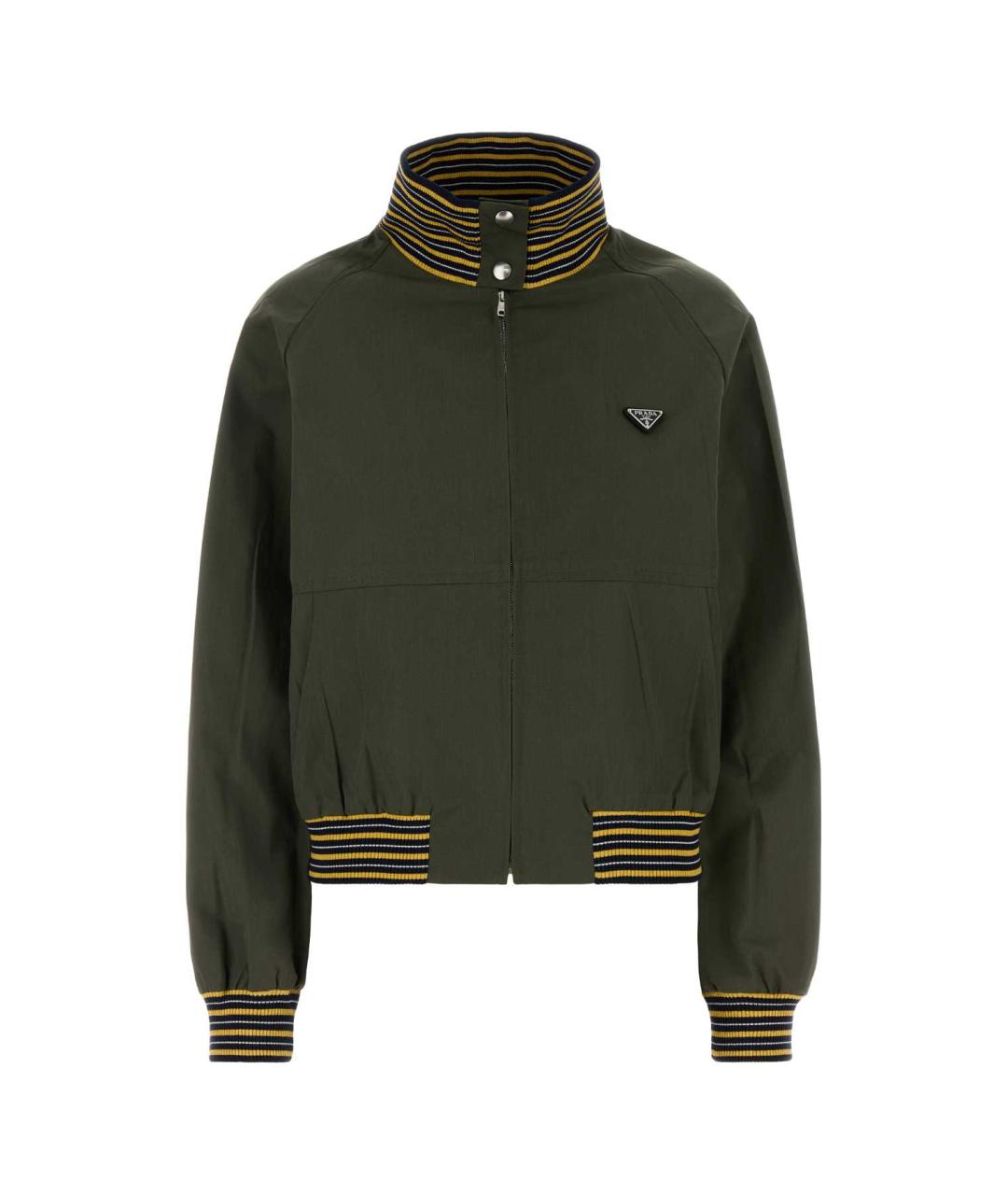 PRADA Зеленая полиэстеровая куртка, фото 1